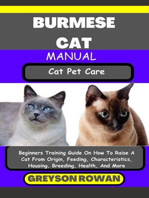 cover image of BURMESE CAT MANUAL  Cat Pet Care